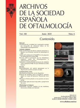 Imagen de Archivos de la Sociedad Española de Oftalmología 2025 ON LINE (12 fascículos)