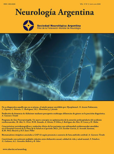 Imagen de Neurología Argentina 2025ON LINE ( 4 fascículos anuales)