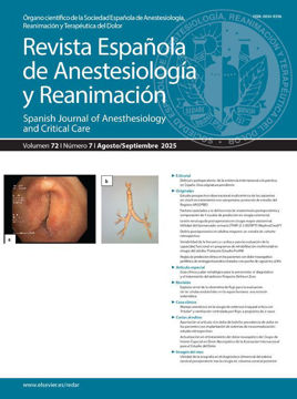 Imagen de Revista Española de Anestesiología y Reanimacion 2025 ON LINE (10 fascículos anuales)